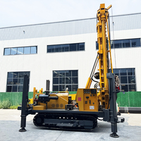 Conception de chenille de forage de puits d'eau tout-terrain de 600m avec pompe et moteur 220v pour des profondeurs jusqu'à 600m
