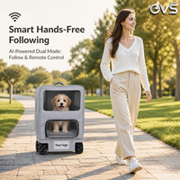 Poussette électrique pour animaux de compagnie OVS, détachable, durable, de voyage, multifonctionnelle, luxueuse, ergonomique et sûre
