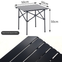 Table de camping carrée en carbone portable de taille personnalisée, pliable, type « egg roll », pour pique-nique, barbecue et randonnée
