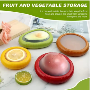 Wholesale Silicone Fruit <b>Vegetable</b> Fresh Keeping Box Food <b>Storage</b> Container Set Portable Stackable Leak Proof - Product Image 3