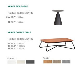 Conjunto de Muebles de Jardín Modernos de Aluminio, Impermeables y Ecológicos, con Espuma de Alta Densidad, Estilo Rústico para Apartamentos - Product Image 3