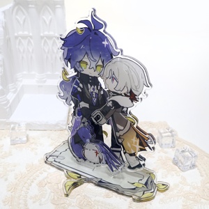 Support <span class=keywords><strong>de</strong></span> bureau en acrylique OEM/ODM Genshin Impact Flins <span class=keywords><strong>et</strong></span> Illuga, édition limitée, pour présentoir <span class=keywords><strong>de</strong></span> figurines - Product Image 3