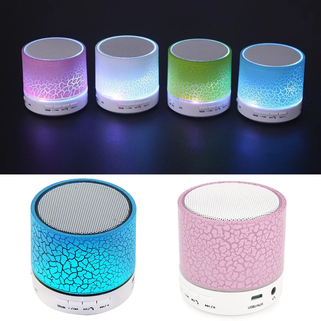 Best Rate Sale Promotional Gift  A9 Portable Crack Design Wireless Mini Size  BT TF USB Music Speaker With RGB LED Light
