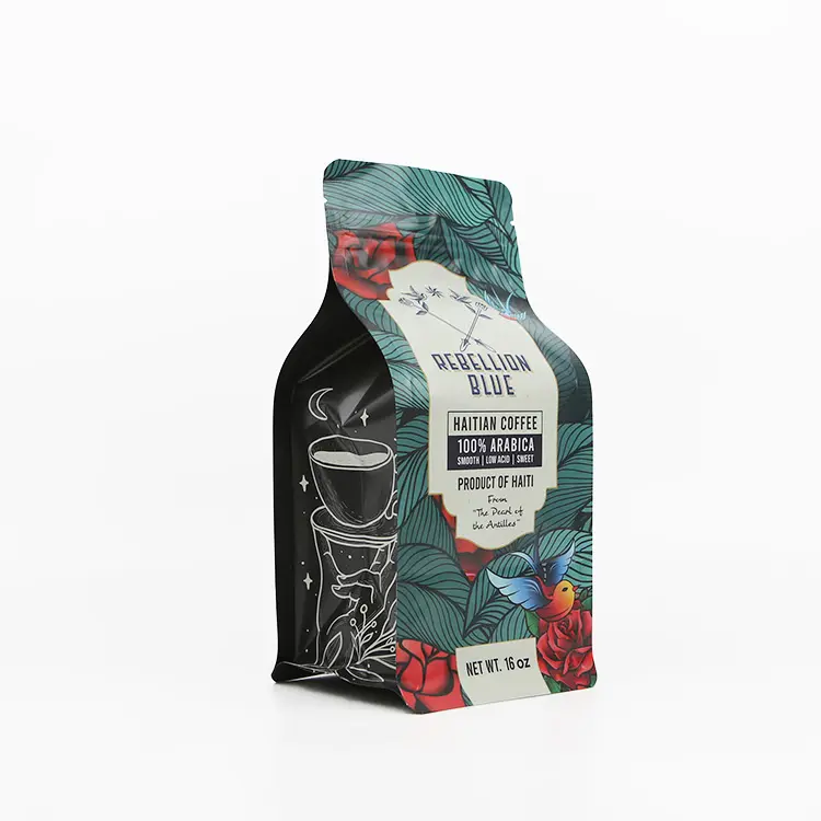 Saco de embalagem de café com válvula, sacos impressos do cliente 12oz 500g 1kgs