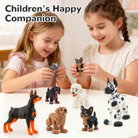Jouet de chiot articulé réaliste et détaillé en plastique, fait main, tendance, pour enfants et tout-petits, jouet anti-stress