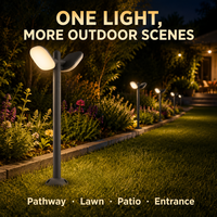 Lampe de balise LED pour pelouse et allée, blanc chaud, AC85-260V, 20W, IP65, réglable, en aluminium, forme en T, à poser au sol
