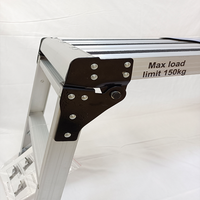 Plate-forme de travail en aluminium petite échelle 2x3 marches 76 cm hauteur banc de travail pour le lavage de voiture
