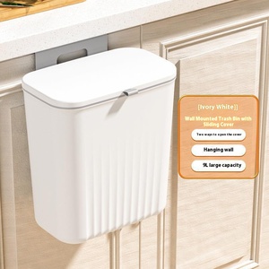 <span class=keywords><strong>Poubelle</strong></span> de cuisine Toilette domestique Salle de bain Seau sanitaire de grande capacité Corbeille à papier coulissante murale - Product Image 2
