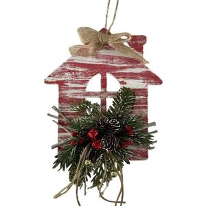 Effet bois rouge pour extérieur de maison 19,5x3,5 cm H 22 cm. - Product Image 1