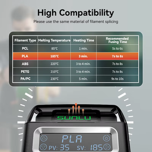 Connecteur de filament SUNLU FC01 – Épisseuse par fusion conviviale pour débutants, compatible avec les filaments PLA et PC de 1,75 mm, pour matériaux plastiques bruts de 1,75 mm - Product Image 4