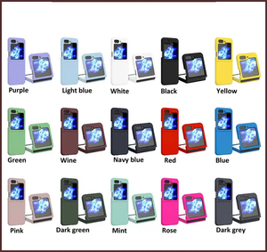 مجموعة منتجات جديدة من السيليكون السائل Z Flip 6 ملمس للجلد السائل سيليكون لسامسونج جالاكسي Z Flip 5 4 3 5g - Product Image 4