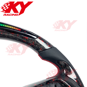 LED RPM Forged Carbon Fiber Sports Car Steering <b>Wheel</b> for VW MK7 Golf 7 2012+ GTI GTD Volkswagen MK8 MK5 MK6 Polo Jetta - Product Image 2