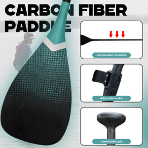 Pala de SUP Ajustable de Fibra de Carbono de 175-217 cm, con Logotipo Personalizable, 2 Secciones, Modelo JFS PDL001, Unisex, para Aguas Oceánicas - Product Image 3