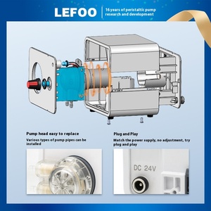 Per Lefoo 24v DC Micro pompa peristaltica per liquido piccolo laboratorio domestico pompa di circolazione autoadescante nuova - Product Image 5