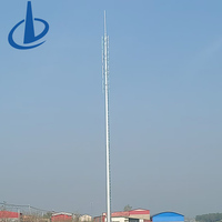 Tour de télécommunication en acier galvanisé de 15m à 85m, conçue en usine, mât de communication monopôle, tour de téléphonie mobile, tours de télécommunication