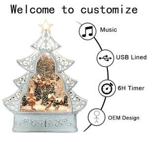 Musique à piles Navidad avec lumière étoile LED conception d'arbre <span class=keywords><strong>de</strong></span> Noël boule à neige décorations <span class=keywords><strong>de</strong></span> lanterne <span class=keywords><strong>de</strong></span> Noël - Product Image 5
