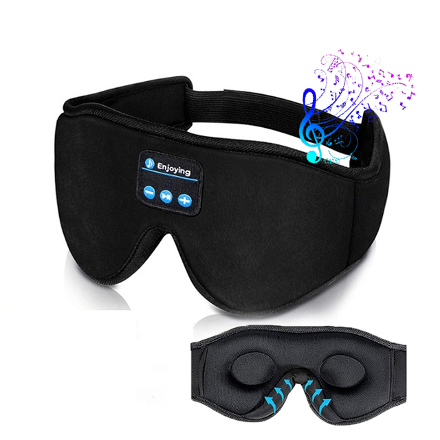 High Quality Music Sleep Mask 3D Stereo Memory Cotton Noise Reduction Wireless V5.0 Headset Sleep Mask for Sleeping