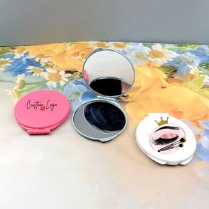 Cosmetic Mirror Mini Pocket Hand Mirror Round Double Sided Fold Portable Mini Pocket <b>Vanity</b> Mirror - Product Image 2
