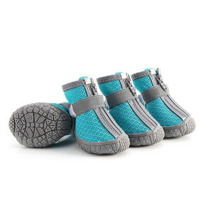 Scarpe traspiranti per animali da compagnia 4 pezzi per cani di piccola taglia invernale in gomma calda e cotone stile sportivo per gatti <span class=keywords><strong>con</strong></span> pavimentazione calda - Product Image 4