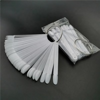 50 pièces/sac – Présentoirs et échantillons en forme d'éventail pour la pratique des faux ongles en salon de manucure