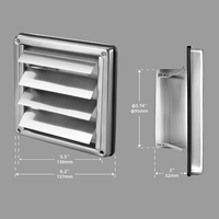 Grille de ventilation murale carrée en alliage d'aluminium moderne et durable, à fermeture automatique, pour systèmes CVC d'entrepôt