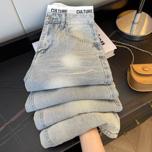 Jeans <span class=keywords><strong>Rotos</strong></span> de Moda para Mujer, Proveedor Líder, Personalización de Marca, Impresión de Letras Personalizadas, Bordado, Pantalones Vaqueros Holgados - Product Image 4