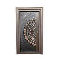 Portes d'entrée principales extérieures de sécurité modernes en acier de luxe, double antivol, résistantes au feu, pour villa, hôtel, appartement, école