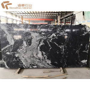 Finitura in pelle <span class=keywords><strong>nero</strong></span> cosmico granito fossile per controsoffitto <span class=keywords><strong>cucina</strong></span> <span class=keywords><strong>Top</strong></span> - Product Image 6