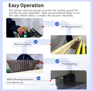 เครื่องตัดม่านม้วนอัตโนมัติประสิทธิภาพสูงพร้อมมอเตอร์ PLC และชิ้นส่วนหลัก - Product Image 4