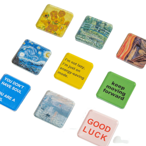 Aimants de réfrigérateur magnétiques puissants rectangulaires modernes, autocollants artistiques avec citations motivantes, édition rentrée scolaire, taille moyenne, écologiques et durables - Product Image 1