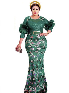 2022 <span class=keywords><strong>natale</strong></span> nuovi arrivi africani abiti da sera <span class=keywords><strong>donna</strong></span> paillettes abito da festa elegante alla moda abito sottile - Product Image 5