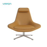 Fauteuil de salon moderne à dossier haut en cuir ou en tissu, fauteuil de détente de luxe
