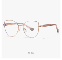 Modèle 2026 personnalisable : Lunettes anti-lumière bleue en métal pour femme avec branches à fil intégré – Élégantes et polyvalentes