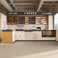 Comptoir de réception multifonction pour pâtisseries et cafés, vitrine de boulangerie intégrée
