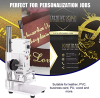 Machine de Pressage à Chaud Manuelle Digitale pour Gaufrage sur Cuir, Petite Machine de Marquage à Chaud pour Bois, PVC, Papier, Tampon de Logo Personnalisé