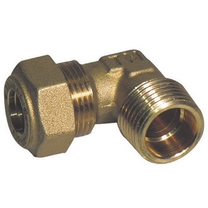 Raccord coudé en cuivre 90° avec joint torique, filetage mâle conique 1/2 x 12 pour tuyau de gaz - Product Image 1