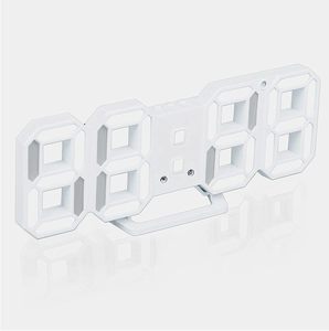 Reloj Despertador Digital LED 3D de Pared, con Atenuación Automática, Números Blancos, con Control Remoto - Product Image 1