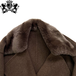 Janefur <span class=keywords><strong>Giacca</strong></span> <span class=keywords><strong>in</strong></span> <span class=keywords><strong>Lana</strong></span> Cashmere Retrò Classica <span class=keywords><strong>da</strong></span> <span class=keywords><strong>Donna</strong></span> 2026, Bestseller con Elegante Colletto Quadrato <span class=keywords><strong>in</strong></span> Pelliccia, Cappotto Marrone <span class=keywords><strong>in</strong></span> Cashmere per Donne - Product Image 4