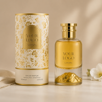 Flacon de parfum vide personnalisé de style boutique française Firdaus, emballage en verre avec bouchon élégant, logo et boîte cadeau