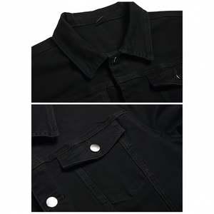 Veste en jean décontractée pour homme avec détails boutonnés, fabriquée sur mesure au Pakistan, vente chaude, respirante pour l'automne - Product Image 1