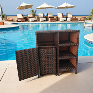 Yoshen <span class=keywords><strong>résine</strong></span> extérieure piscine serviette meubles grande serviette rangement bac <span class=keywords><strong>armoire</strong></span> tous temps mobile <span class=keywords><strong>extérieur</strong></span> piscine serviette Valet - Product Image 1