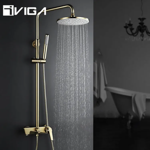 <span class=keywords><strong>Colonne</strong></span> <span class=keywords><strong>de</strong></span> <span class=keywords><strong>douche</strong></span> exposée pour salle <span class=keywords><strong>de</strong></span> bain <span class=keywords><strong>avec</strong></span> bec <span class=keywords><strong>de</strong></span> <span class=keywords><strong>baignoire</strong></span>, pomme <span class=keywords><strong>de</strong></span> <span class=keywords><strong>douche</strong></span> <span class=keywords><strong>de</strong></span> 9 pouces <span class=keywords><strong>robinet</strong></span> <span class=keywords><strong>de</strong></span> <span class=keywords><strong>douche</strong></span> <span class=keywords><strong>de</strong></span> pluie doré - Product Image 1