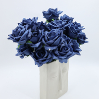Roses artificielles bouclées de haute qualité tête de décoration de fête multicolore fleurs de tête rose accessoires artificiels pour les dames