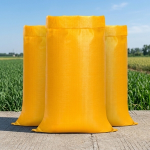 Bolsas de Polipropileno Reciclado Tejidas con Laminación Blanca, Verde y Azul para Alimentos, Granos y Arena - Product Image 1