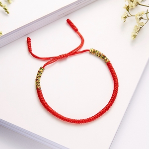 Braccialetti Portafortuna alla Moda per Uomo, Stile Buddista Tibetano, Regolabili con Nodi Fatti a Mano, Corda Rossa, Gioielli per Donna - Product Image 6