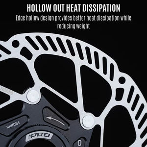 Rotor de frein à <span class=keywords><strong>disque</strong></span> <span class=keywords><strong>Centerlock</strong></span> IIIPRO 140/<span class=keywords><strong>160</strong></span>/180 mm, disques de frein pour vélo de route, dissipation de chaleur, rotor de frein à <span class=keywords><strong>disque</strong></span> hydraulique ultra-léger - Product Image 2