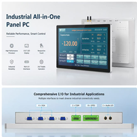 Panel PC Layar Sentuh Industri IP65 15.6/18.5/21.5 Inci, Panel Aluminium untuk Pemasangan di Dinding, Komputer Industri Berbahan Paduan, Layar LCD/LED