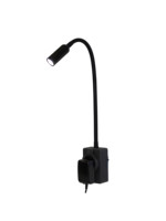 Lampe de lit flexible en aluminium dans le mur Chambre moderne Spot compact Dimmable Lecture CCT Socket TYPE C Night Plug Lamp