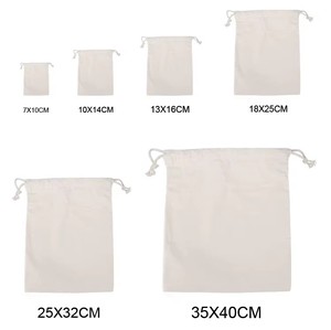 Sacs à cordon en toile de coton personnalisés avec logo, les plus vendus, pour bijoux, recyclables et anti-poussière - Product Image 4