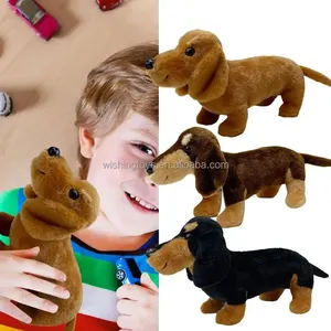 Wholesale Custom OEM 25cm Kawaii Buddy Dog Dachshund Soft Plush Toys Stuffed Animals Doll Pet Puppy Baby Kids Children